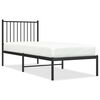vidaXL Sengeramme i metall med hodegavl svart 75x190 cm