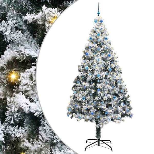 vidaXL Juletre med 300 LED med stativ gr&oslash;nn 300 cm PVC
