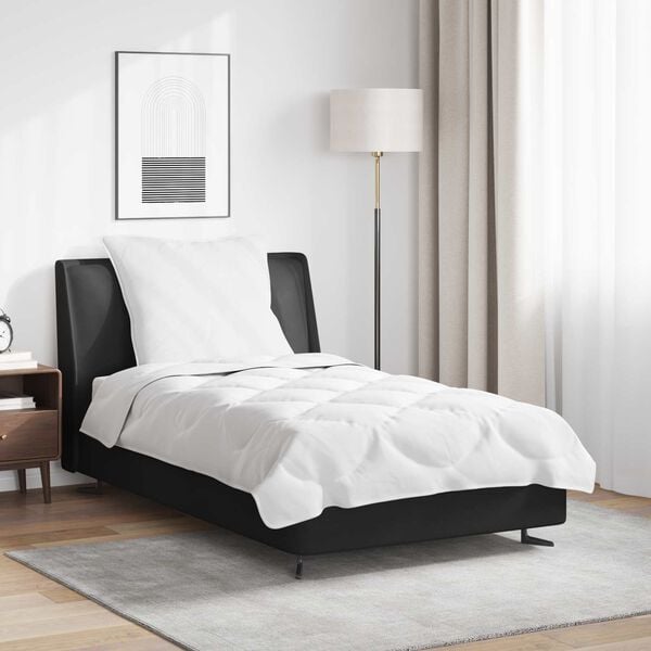 vidaXL Dyne Sett med pute 2 pcs Hvit Mikrofiber