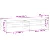 vidaXL Skjermstativ sonoma eik 100x27x20 cm konstruert tre