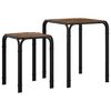 vidaXL Sidetabell R&oslash;kt Eik 41 x 40 x 50 cm Konstruert tre