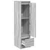 vidaXL Highboard gr&aring; eik 29,5x34x119,5 cm konstruert tre