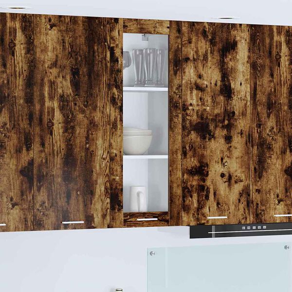 vidaXL Hengende skap med d&oslash;r R&oslash;kt eik 40 x 31 x 100 cm Konstruert tre