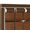 vidaXL Garderobe med skap og stenger brun 150x45x175 cm stoff