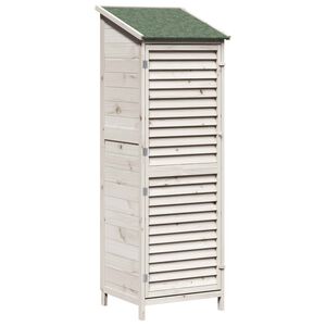 vidaXL Hagehus Hvit 59 x 56 x 176 cm Massiv Furu Tre