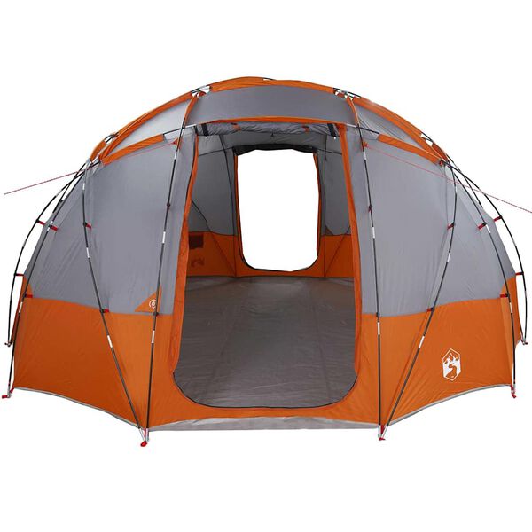 vidaXL Camping Telt Grå og oransje 475 x 475 x 235 cm Polyester