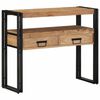 vidaXL Konsollbord med skuff Brun 90 x 33 x 75 cm Solid akasietre