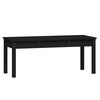 vidaXL Hagebenk svart 109x44x45 cm heltre furu