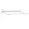 vidaXL Elektrisk markisedukke med LED Hvit 3,5 x 2 m Aluminium