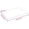 vidaXL Benkeplate til bad 40x30x2 cm ubehandlet heltre