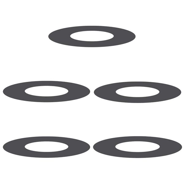 vidaXL passende for Flat Tre Ringer 5 pcs Svart Ø30 / 60 cm Stål