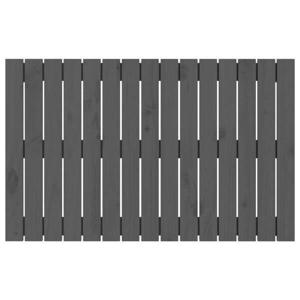 vidaXL Veggmontert hodegavl gr&aring; 95,5x3x60 cm heltre furu