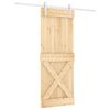 vidaXL Skyved&oslash;r Naturlig og Hvit 80 x 210 cm Massiv Furu Tre