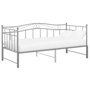vidaXL Uttrekkbar ramme til sovesofa gr&aring; metall 90x200 cm