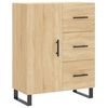 vidaXL Highboard sonoma eik 69,5x34x180 cm konstruert tre