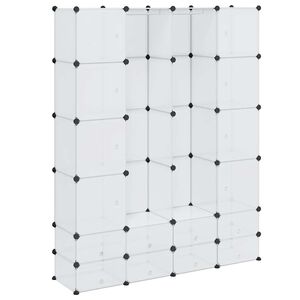 vidaXL Modul&aelig;rt skap 18 deler hvit 37x146x180,5 cm