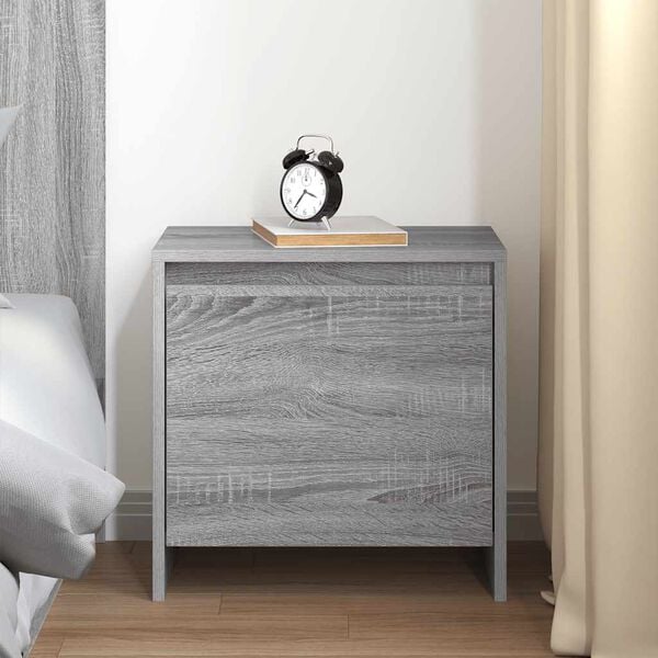 vidaXL Nattbord gr&aring; sonoma 45x34x44,5 cm konstruert tre