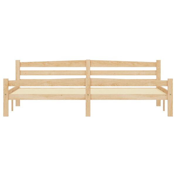 vidaXL Sengeramme med 2 skuffer heltre furu 200x200 cm