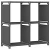vidaXL Displayhylle med 4 kuber gr&aring; 69x30x72,5 cm stoff
