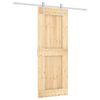 vidaXL Skyved&oslash;r Naturlig og Hvit 80 x 210 cm Massiv Furu Tre