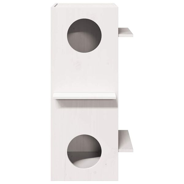 vidaXL Kattehus hvit 43x43x90 cm heltre furu