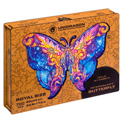 UNIDRAGON Puslespill 700stk Intergalaxy Butterfly Royal Size 60x44cm