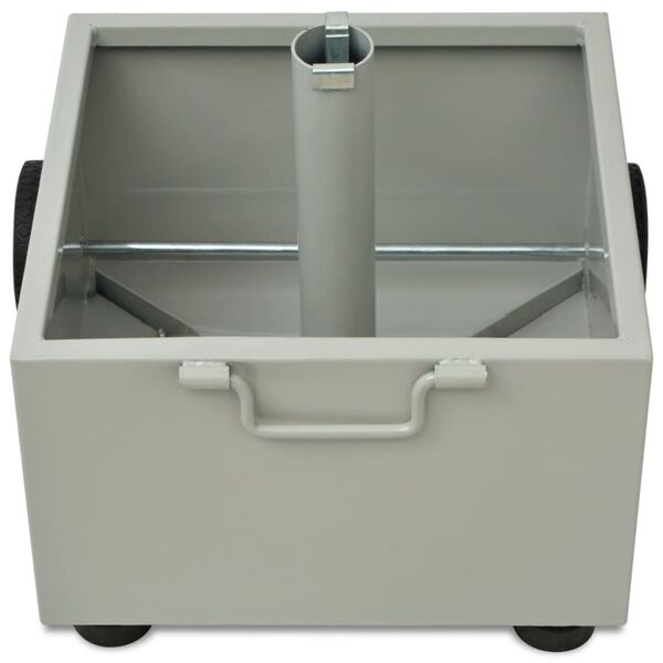 vidaXL Utend&oslash;rs parasollstativ/blomsterpotte gr&aring;