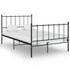 vidaXL Sengeramme svart metall 120x200 cm