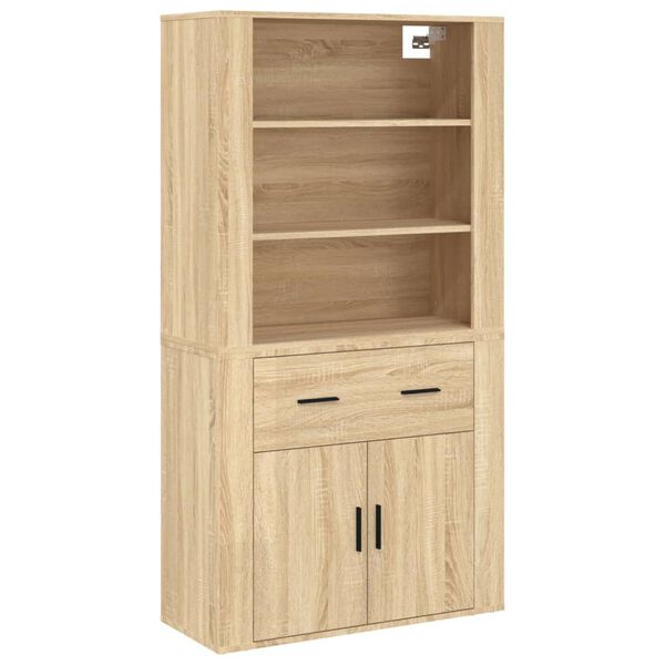 vidaXL Highboard sonoma eik konstruert tre