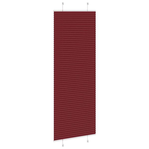 vidaXL Pliss&eacute;gardin Bordeaux R&oslash;d 80x200 cm Stoff Bredde 79,4 cm