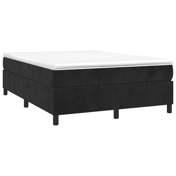 vidaXL Boxspring-sengeramme svart 135x190 cm Double fl&oslash;yel