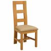 vidaXL Spisestuestol 2 stk. Massivt Eiketre Beige 45 x 51 x 105 cm