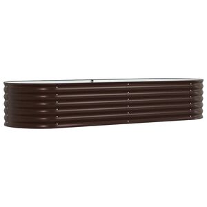 vidaXL Hevet bed Brun 240 x 80 x 44 cm St&aring;l