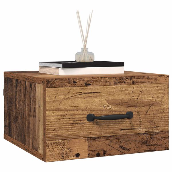 vidaXL Nattbordskap med skuff Gamle tre 35 x 35 x 20 cm Konstruert tre