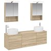 vidaXL Baderomsinnredningssett 5 pcs Sonoma eik