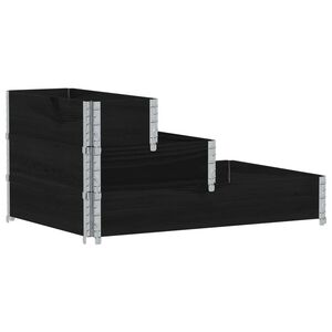 vidaXL H&oslash;ybed 3 trinn svart 120x80 cm heltre furu