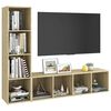 vidaXL TV-benker 2 stk sonoma eik 142,5x35x36,5 cm konstruert tre