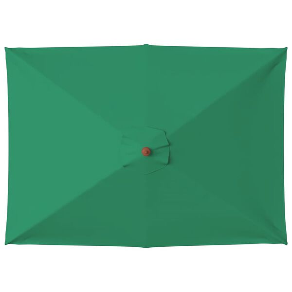 vidaXL Parasoll med trestang 150x200 cm grønn