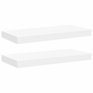 vidaXL Flytende vegghyller 2 stk hvit 50x23x3,8 cm MDF