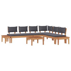 vidaXL Hagesofa Set 3 stk. Brun og Gr&aring;