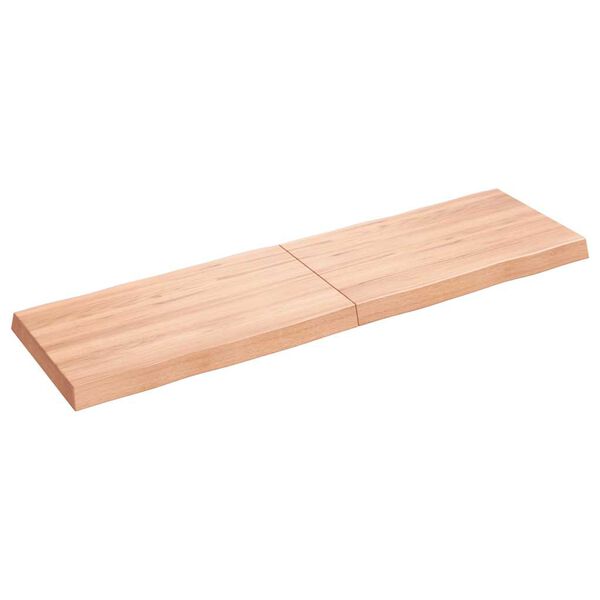 vidaXL Bordplate lysebrun 140x40x(2-6)cm behandlet heltre naturlig