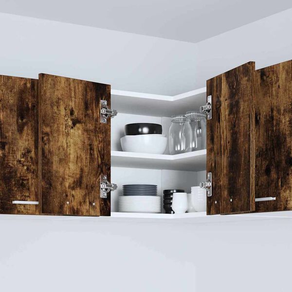 vidaXL Hengende skap R&oslash;kt eik og hvit 57 x 57 x 40 cm Konstruert tre