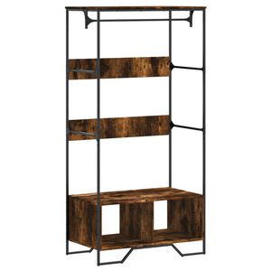 vidaXL Garderobe r&oslash;kt eik 90x50x180 cm konstruert tre