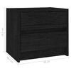 vidaXL Nattbord svart 40x30,5x35,5 cm heltre furu