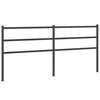 vidaXL Utskiftbar sengegavl i metall svart 180 cm