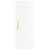 vidaXL Highboard h&oslash;yglans hvit 34,5x34x180 cm konstruert tre