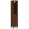 vidaXL Highboard brun eik 34,5x34x180 cm konstruert tre