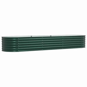 vidaXL Hevet bed Gr&oslash;nn 320 x 80 x 44 cm St&aring;l