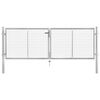 vidaXL Hageport galvanisert st&aring;l 306x75 cm s&oslash;lvfarget