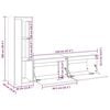 vidaXL TV-benker 3 stk honningbrun heltre furu